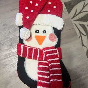 Festive Penguin Christmas Stocking